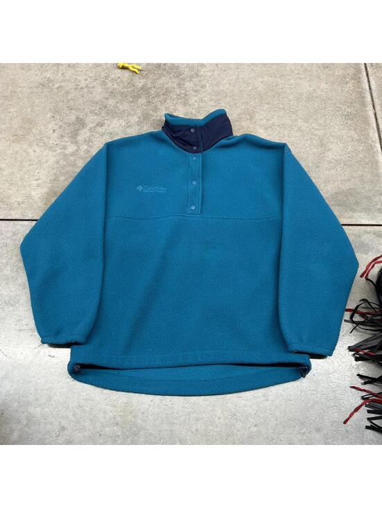 Columbia Jackets & Blazers - vintage columbia sportswear blue made in usa synchilla fleece jacket